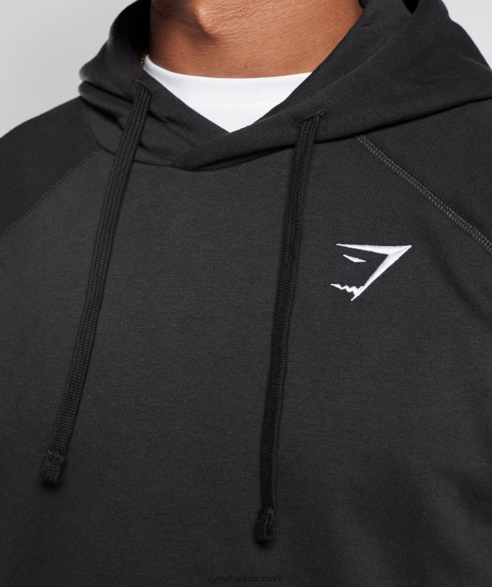 Mænd Gymshark crest hættetrøje N4ZDDN808 sort