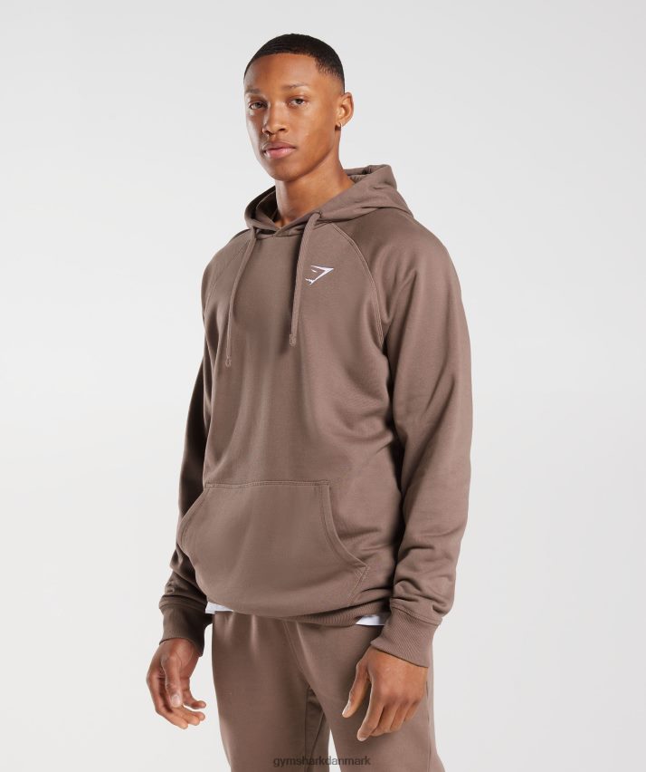 Mænd Gymshark crest hættetrøje N4ZDDN820 trøffel brun
