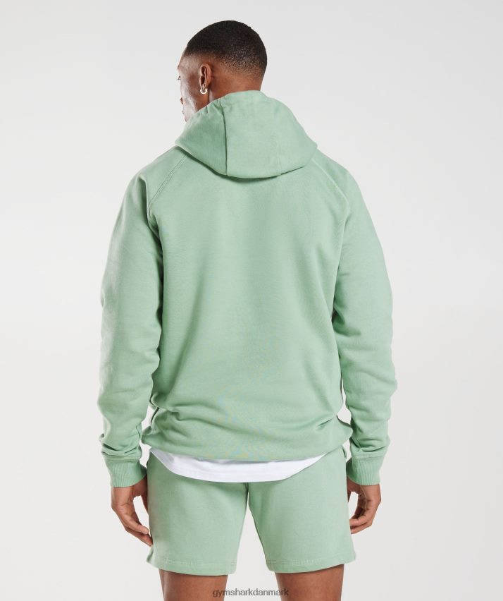 Mænd Gymshark crest hættetrøje N4ZDDN823 ørkensalvie grøn