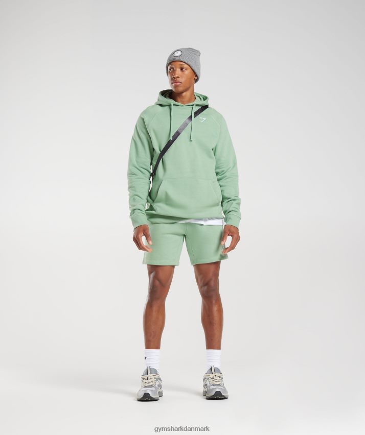 Mænd Gymshark crest hættetrøje N4ZDDN823 ørkensalvie grøn
