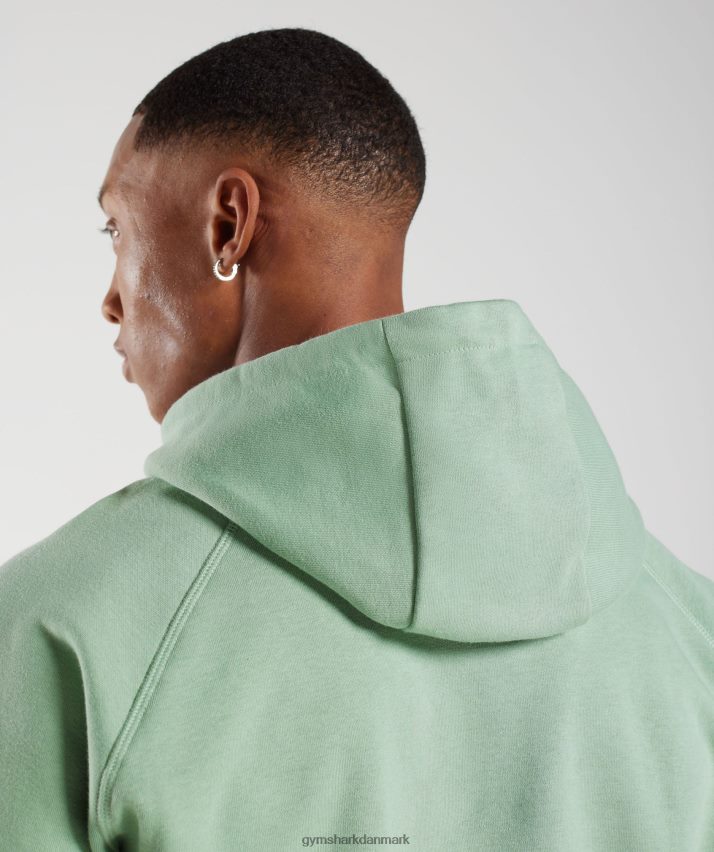 Mænd Gymshark crest hættetrøje N4ZDDN823 ørkensalvie grøn