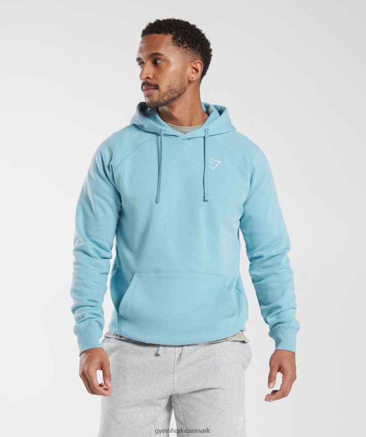 Mænd Gymshark crest hættetrøje N4ZDDN879 isbjerg blå