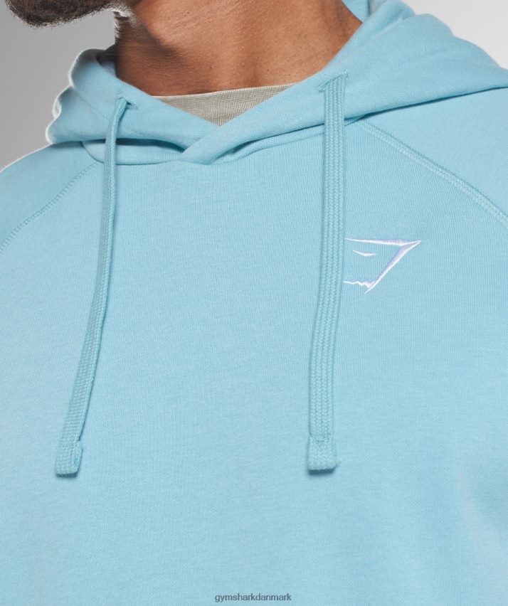Mænd Gymshark crest hættetrøje N4ZDDN879 isbjerg blå