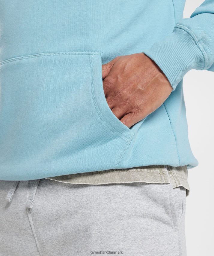 Mænd Gymshark crest hættetrøje N4ZDDN879 isbjerg blå