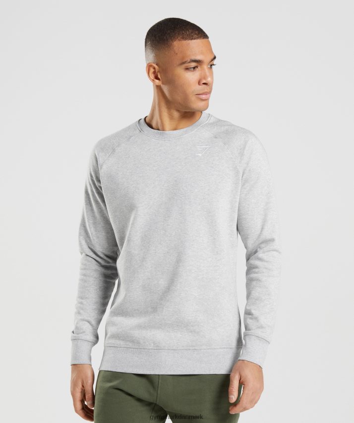 Mænd Gymshark crest sweatshirt N4ZDDN1055 lysegrå mergel