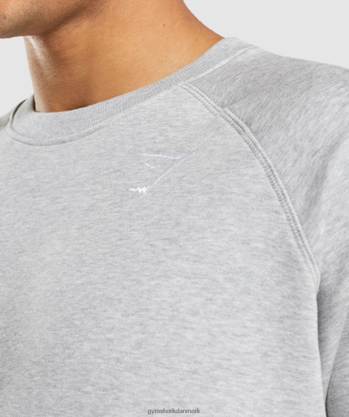 Mænd Gymshark crest sweatshirt N4ZDDN1055 lysegrå mergel