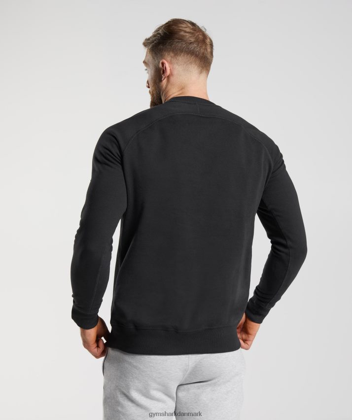 Mænd Gymshark crest sweatshirt N4ZDDN787 sort