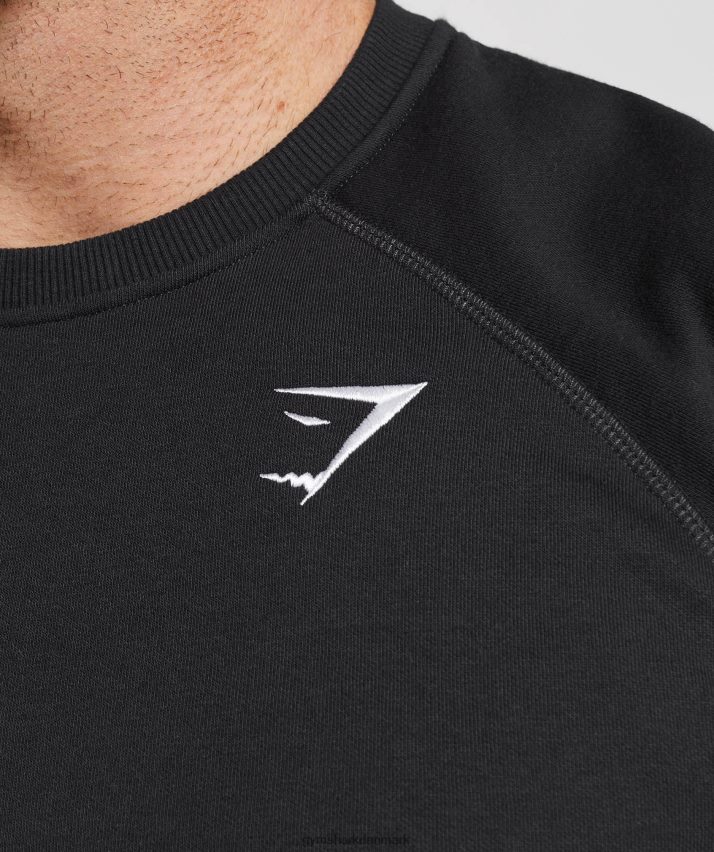 Mænd Gymshark crest sweatshirt N4ZDDN787 sort