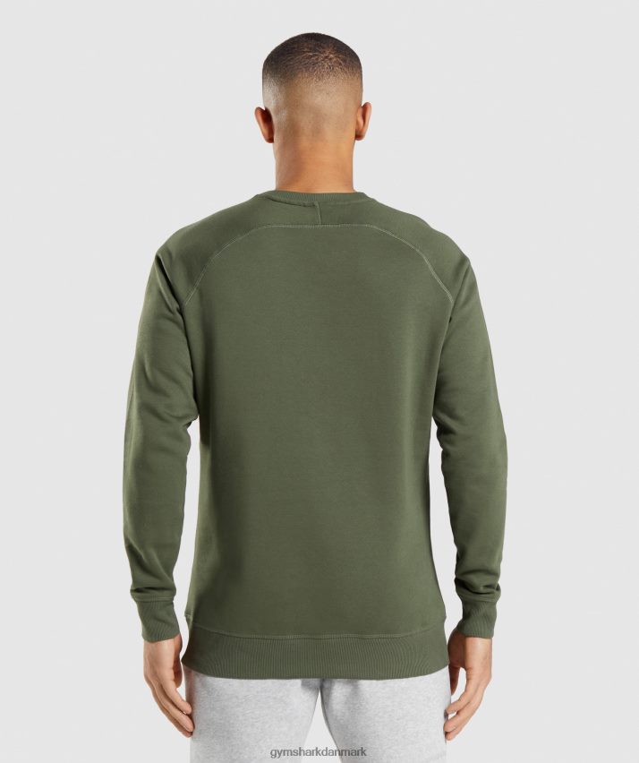 Mænd Gymshark crest sweatshirt N4ZDDN795 kerne oliven
