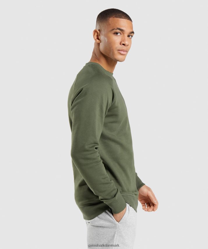 Mænd Gymshark crest sweatshirt N4ZDDN795 kerne oliven