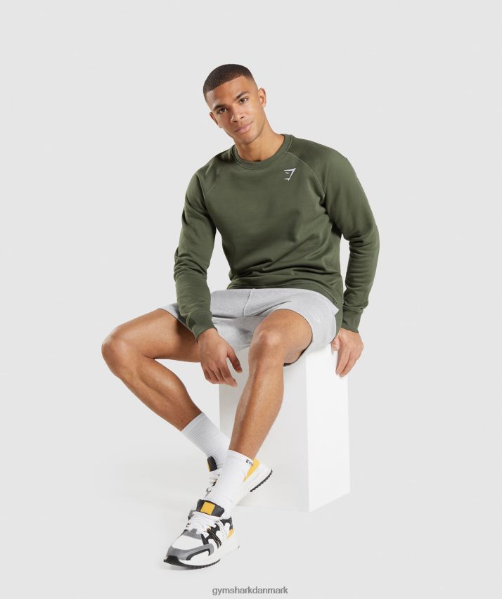 Mænd Gymshark crest sweatshirt N4ZDDN795 kerne oliven