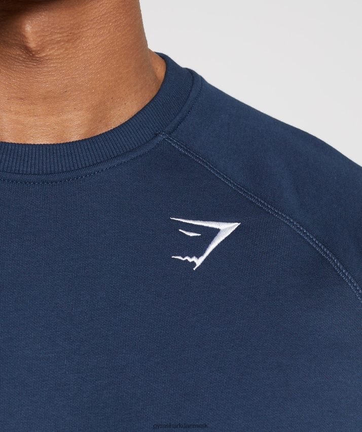Mænd Gymshark crest sweatshirt N4ZDDN814 flåde
