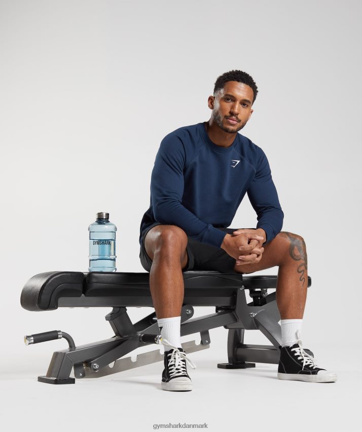 Mænd Gymshark crest sweatshirt N4ZDDN814 flåde