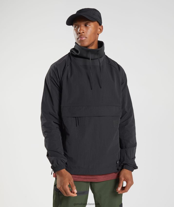 Mænd Gymshark genindtage anorak N4ZDDN828 sort