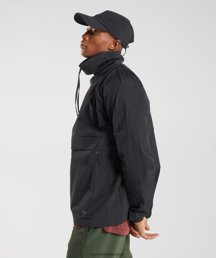Mænd Gymshark genindtage anorak N4ZDDN828 sort