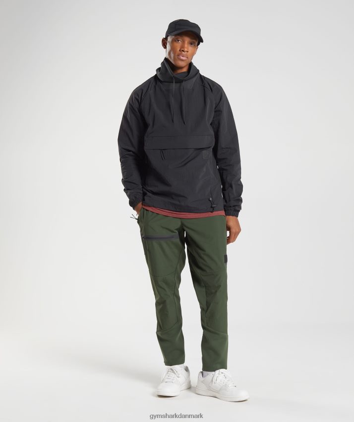 Mænd Gymshark genindtage anorak N4ZDDN828 sort