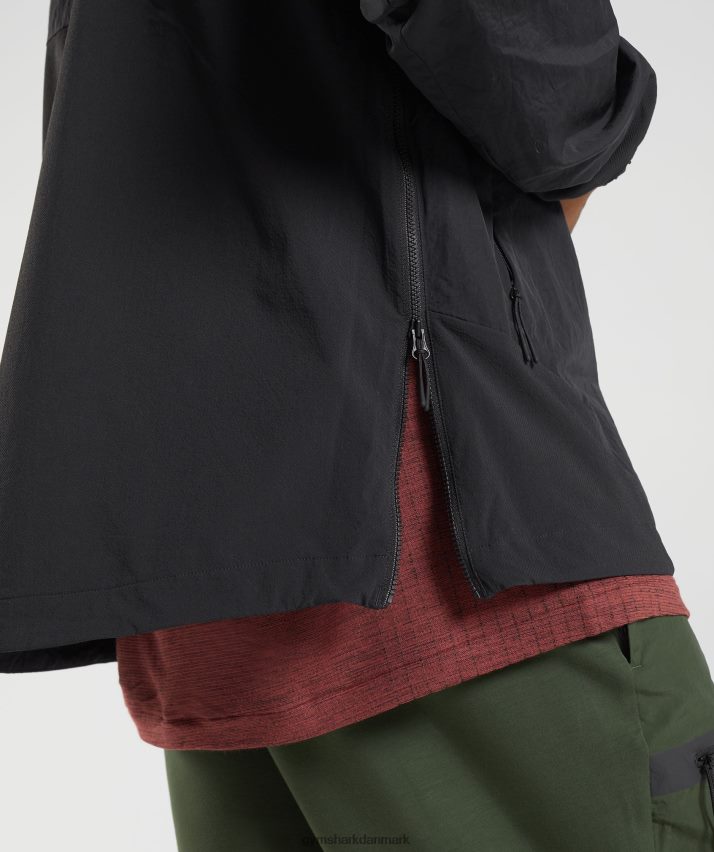 Mænd Gymshark genindtage anorak N4ZDDN828 sort