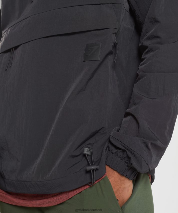 Mænd Gymshark genindtage anorak N4ZDDN828 sort