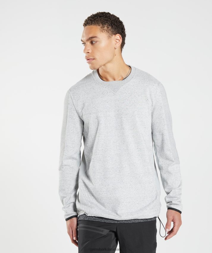Mænd Gymshark gentage mandskab N4ZDDN818 lysegrå mergel