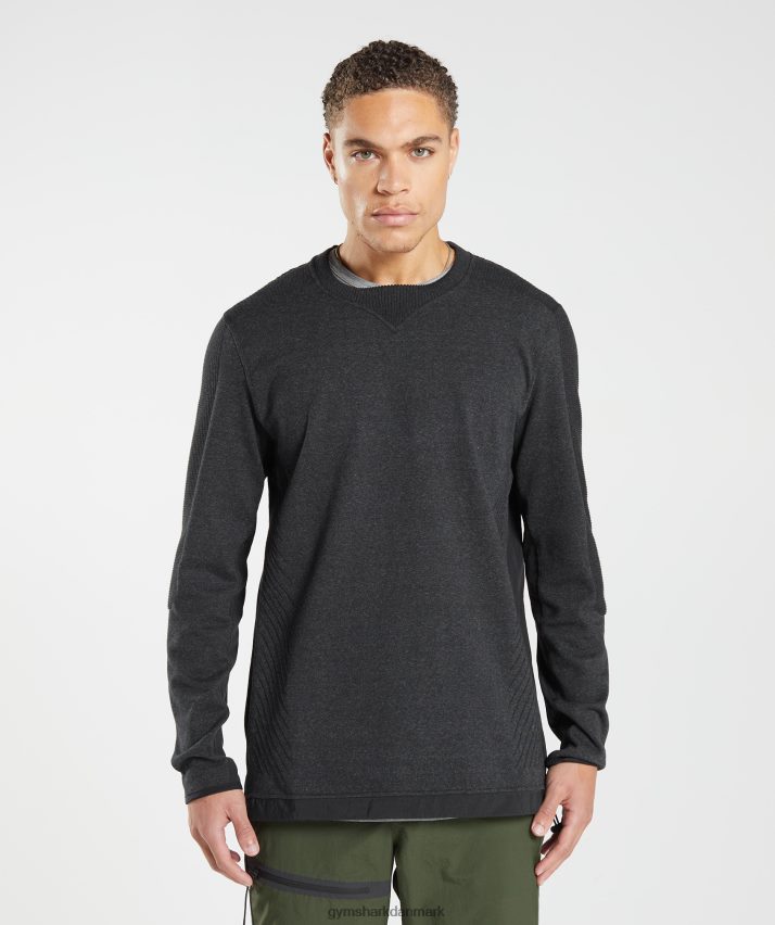 Mænd Gymshark gentage mandskab N4ZDDN830 sort mergel
