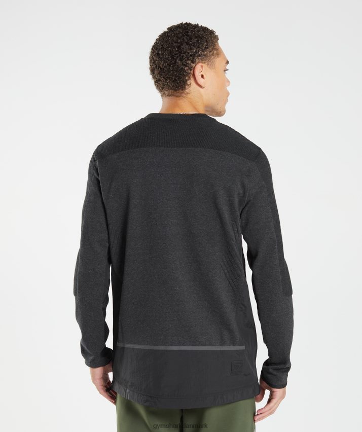 Mænd Gymshark gentage mandskab N4ZDDN830 sort mergel