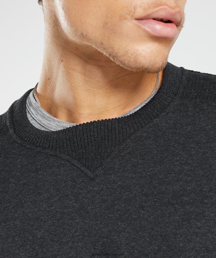 Mænd Gymshark gentage mandskab N4ZDDN830 sort mergel