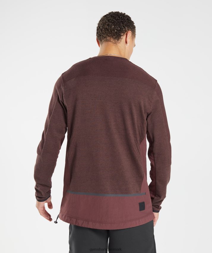 Mænd Gymshark gentage mandskab N4ZDDN839 kirsebærbrun mergel