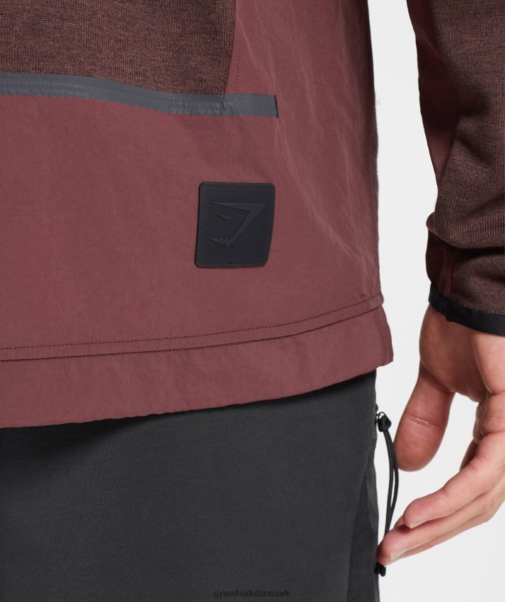 Mænd Gymshark gentage mandskab N4ZDDN839 kirsebærbrun mergel