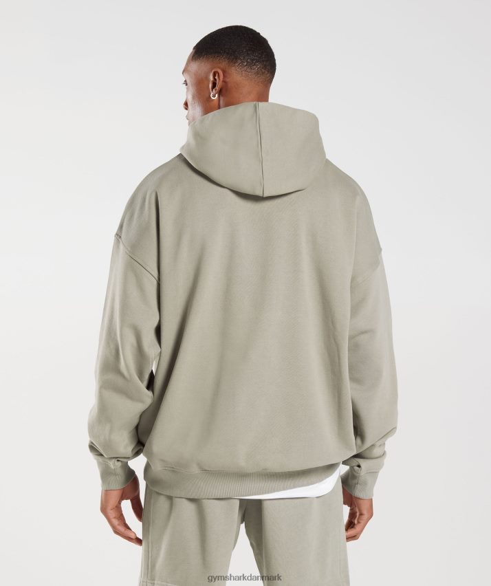 Mænd Gymshark hættetrøje med det nødvendige til hviledag N4ZDDN800 ecru brun