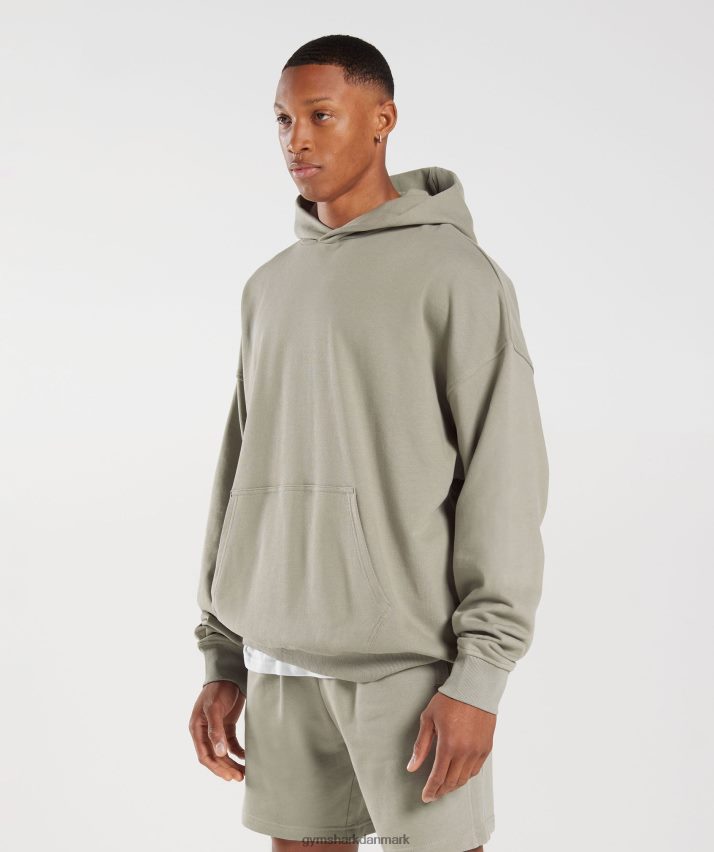 Mænd Gymshark hættetrøje med det nødvendige til hviledag N4ZDDN800 ecru brun