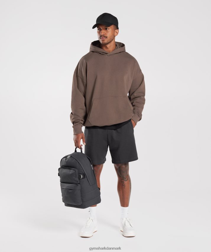 Mænd Gymshark hættetrøje med det nødvendige til hviledag N4ZDDN876 trøffel brun