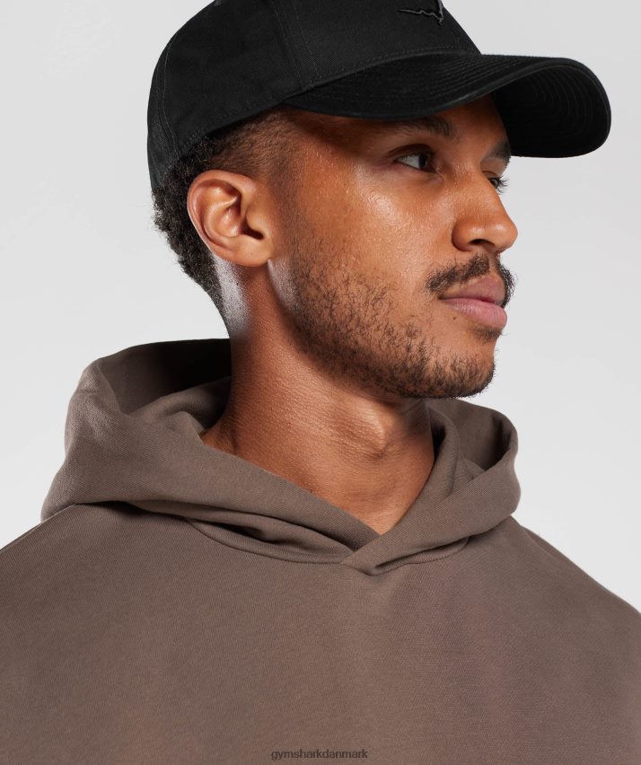 Mænd Gymshark hættetrøje med det nødvendige til hviledag N4ZDDN876 trøffel brun