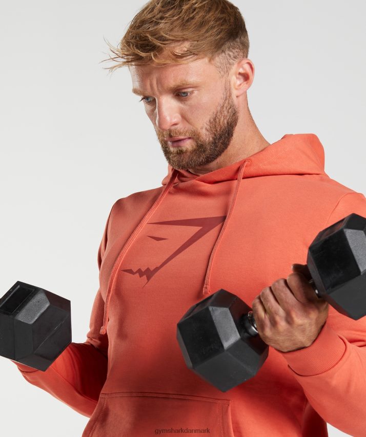 Mænd Gymshark hajhoved infill hættetrøje N4ZDDN865 storm rød