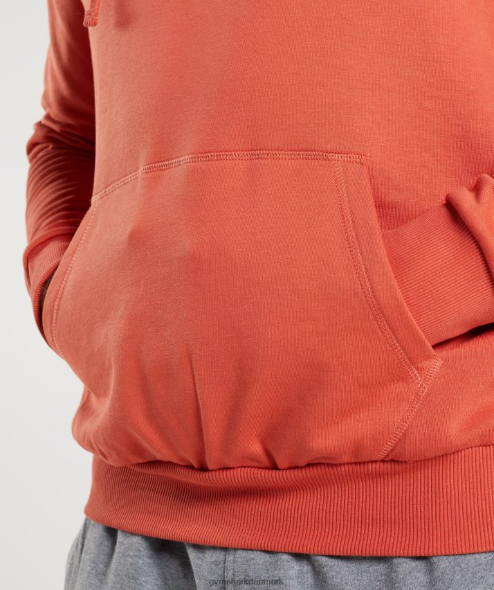 Mænd Gymshark hajhoved infill hættetrøje N4ZDDN865 storm rød