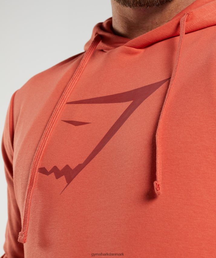 Mænd Gymshark hajhoved infill hættetrøje N4ZDDN865 storm rød