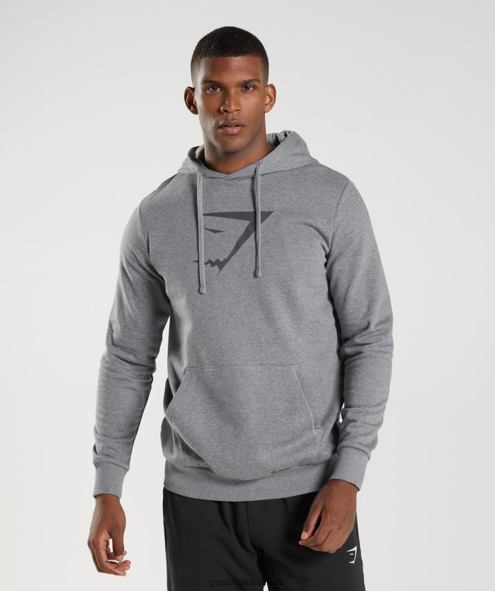 Mænd Gymshark hajhoved infill hættetrøje N4ZDDN873 koksgrå mergel