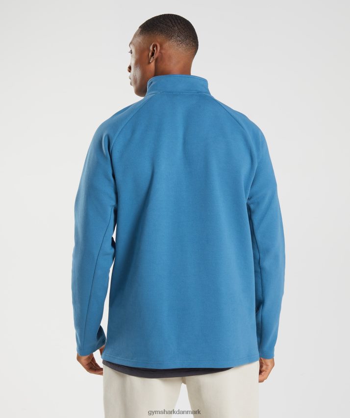Mænd Gymshark hviledag 1/4 zip N4ZDDN832 søen blå
