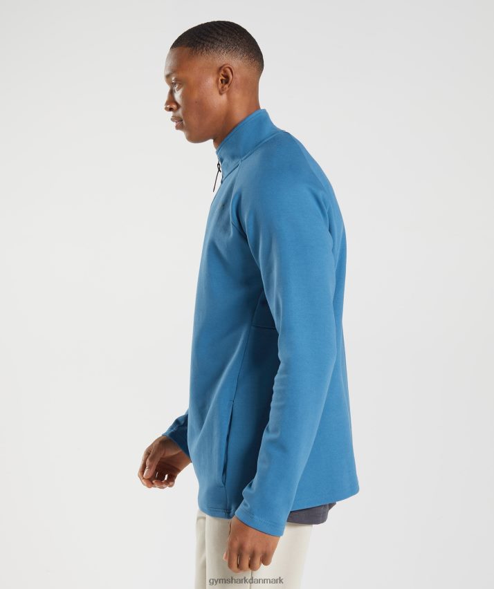 Mænd Gymshark hviledag 1/4 zip N4ZDDN832 søen blå