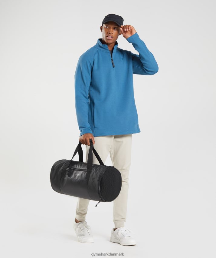 Mænd Gymshark hviledag 1/4 zip N4ZDDN832 søen blå