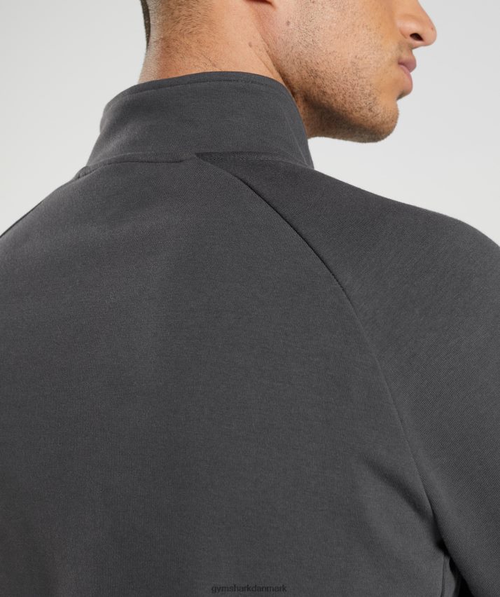 Mænd Gymshark hviledag 1/4 zip N4ZDDN862 onyx grå