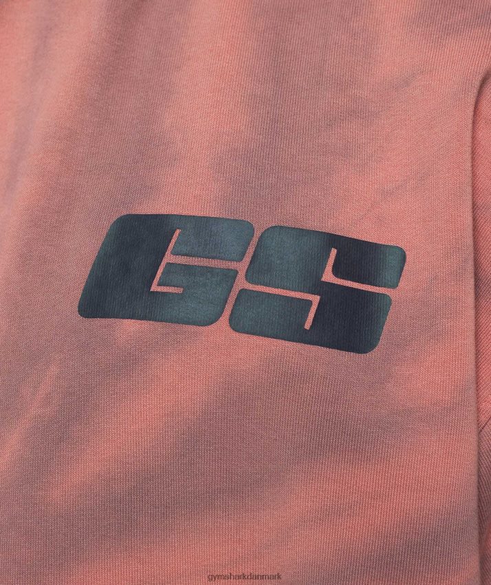 Mænd Gymshark hviledag hættetrøje N4ZDDN798 terracotta pink/støvet rødbrun/spiral optisk vask