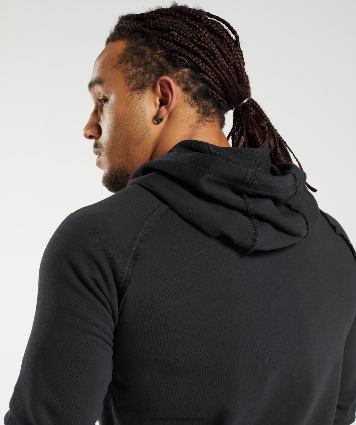 Mænd Gymshark ældre hættetrøje N4ZDDN824 sort