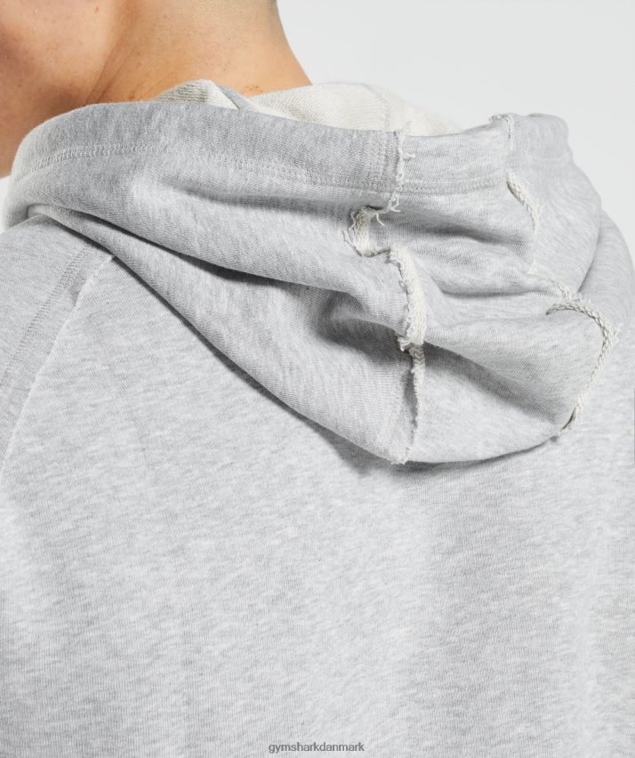 Mænd Gymshark ældre hættetrøje N4ZDDN837 lysegrå mergel
