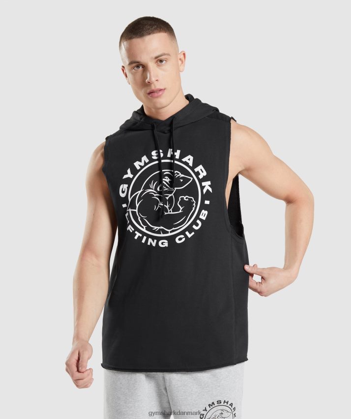 Mænd Gymshark legacy drop arm hættetrøje N4ZDDN796 sort