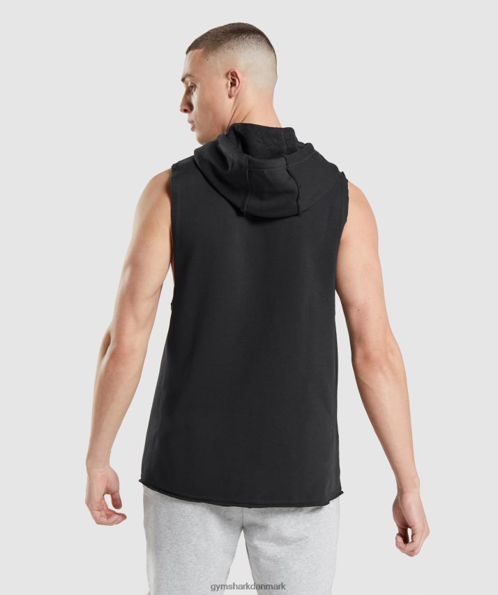 Mænd Gymshark legacy drop arm hættetrøje N4ZDDN796 sort
