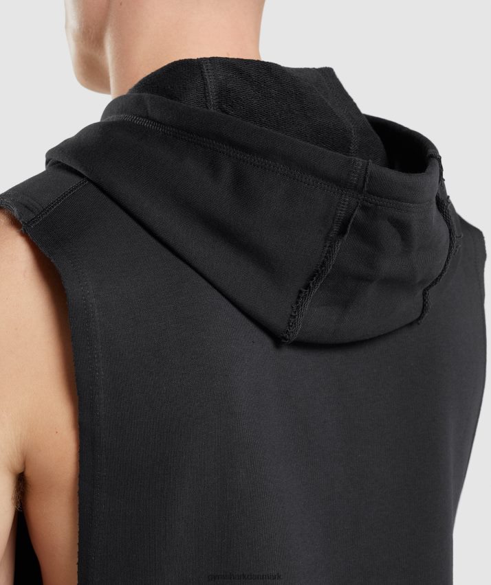 Mænd Gymshark legacy drop arm hættetrøje N4ZDDN796 sort