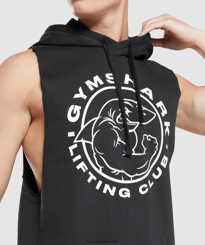 Mænd Gymshark legacy drop arm hættetrøje N4ZDDN796 sort