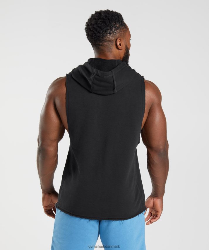 Mænd Gymshark legacy drop arm hættetrøje N4ZDDN838 sort