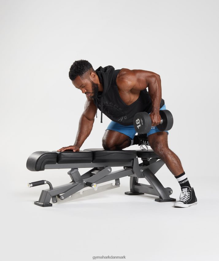 Mænd Gymshark legacy drop arm hættetrøje N4ZDDN838 sort