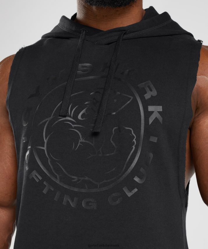 Mænd Gymshark legacy drop arm hættetrøje N4ZDDN838 sort
